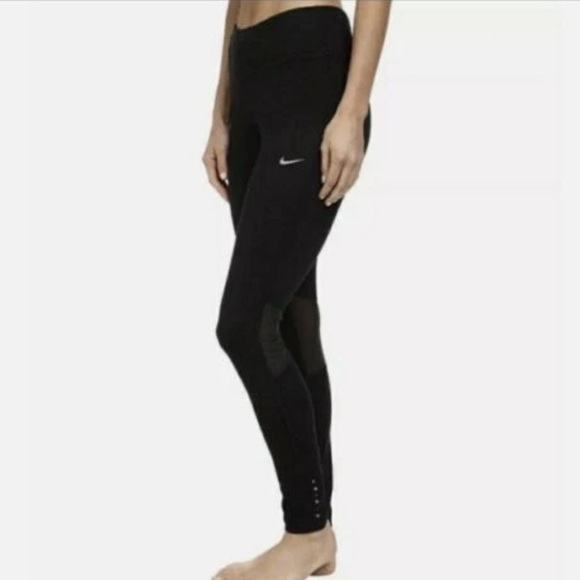 Nike Women's Epic Run Tight Fit Black Running Tight 872261-011 Size Medium - Picture 1 of 14